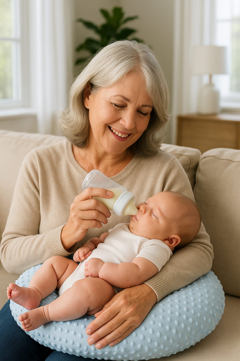 Cojín Lactancia-Almohada de Lactancia Ajustable y Ergonómica-Cojín de Lactancia y Embarazo-Funda Extraíble y Lavable 100% Algodón-Almohada de Apoyo Antireflujo Máximo Confort