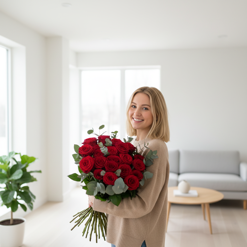 Bouquet en sala moderna