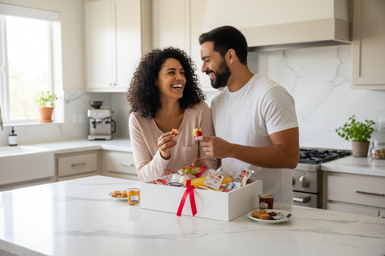 Pareja compartiendo Brunch Ideal